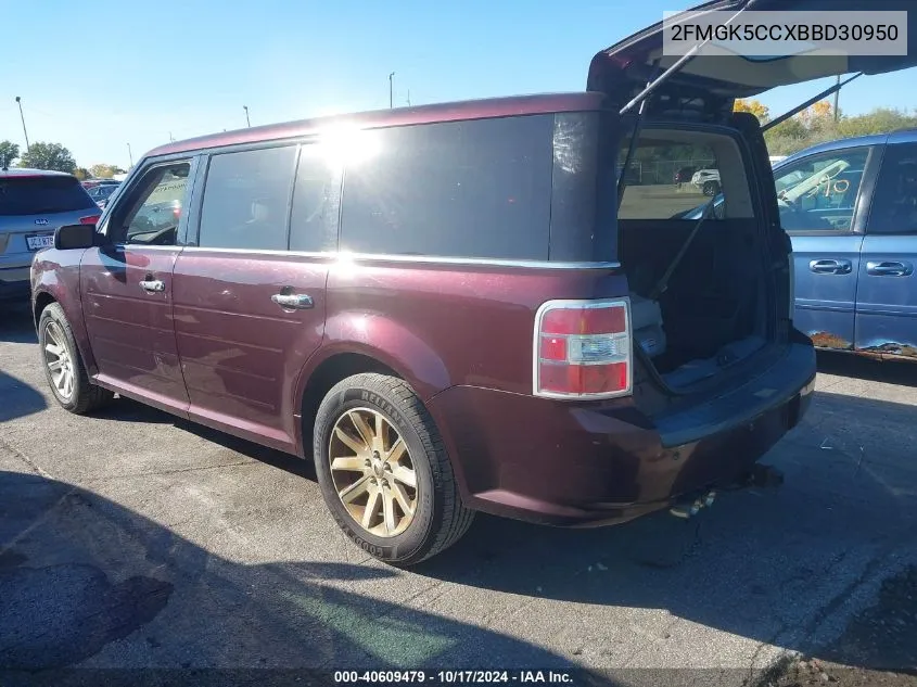 2011 Ford Flex Sel VIN: 2FMGK5CCXBBD30950 Lot: 40609479