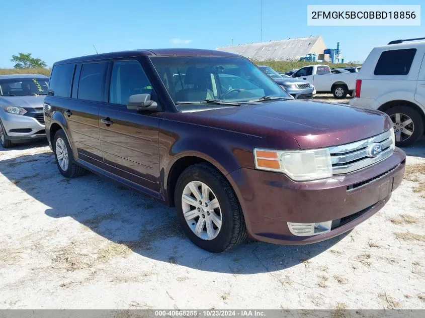 2011 Ford Flex Se VIN: 2FMGK5BC0BBD18856 Lot: 40668255