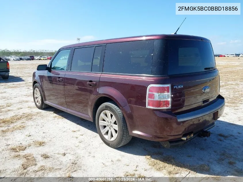 2011 Ford Flex Se VIN: 2FMGK5BC0BBD18856 Lot: 40668255