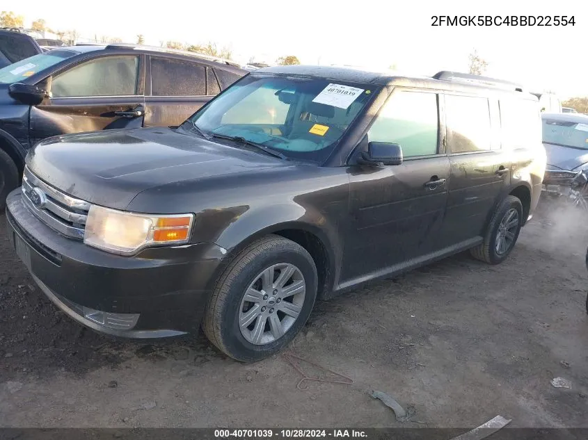 2011 Ford Flex Se VIN: 2FMGK5BC4BBD22554 Lot: 40701039