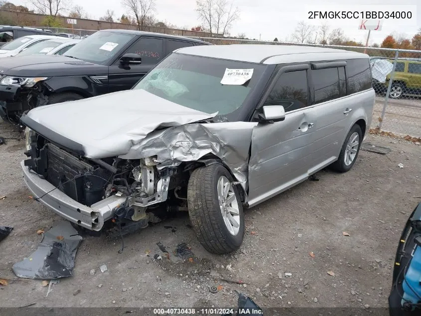 2011 Ford Flex Sel VIN: 2FMGK5CC1BBD34000 Lot: 40730438