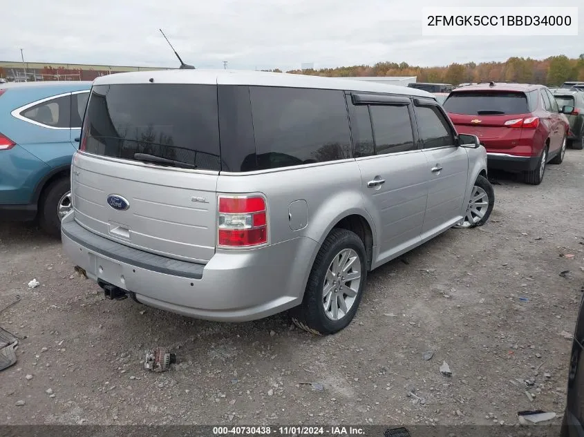 2011 Ford Flex Sel VIN: 2FMGK5CC1BBD34000 Lot: 40730438