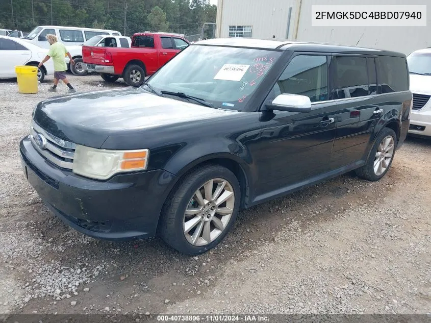 2011 Ford Flex Limited VIN: 2FMGK5DC4BBD07940 Lot: 40738896