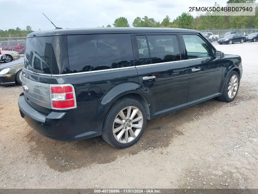 2011 Ford Flex Limited VIN: 2FMGK5DC4BBD07940 Lot: 40738896