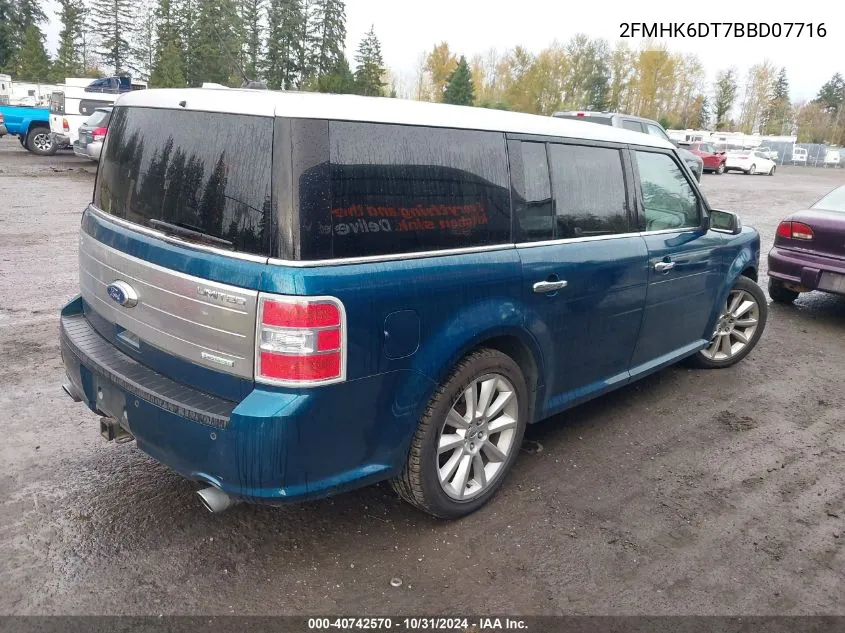 2011 Ford Flex Limited VIN: 2FMHK6DT7BBD07716 Lot: 40742570