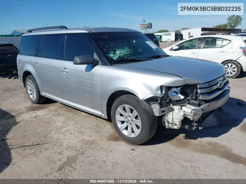 2011 Ford Flex Se VIN: 2FMGK5BC5BBD32235 Lot: 40807868