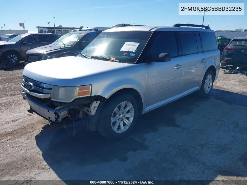 2011 Ford Flex Se VIN: 2FMGK5BC5BBD32235 Lot: 40807868