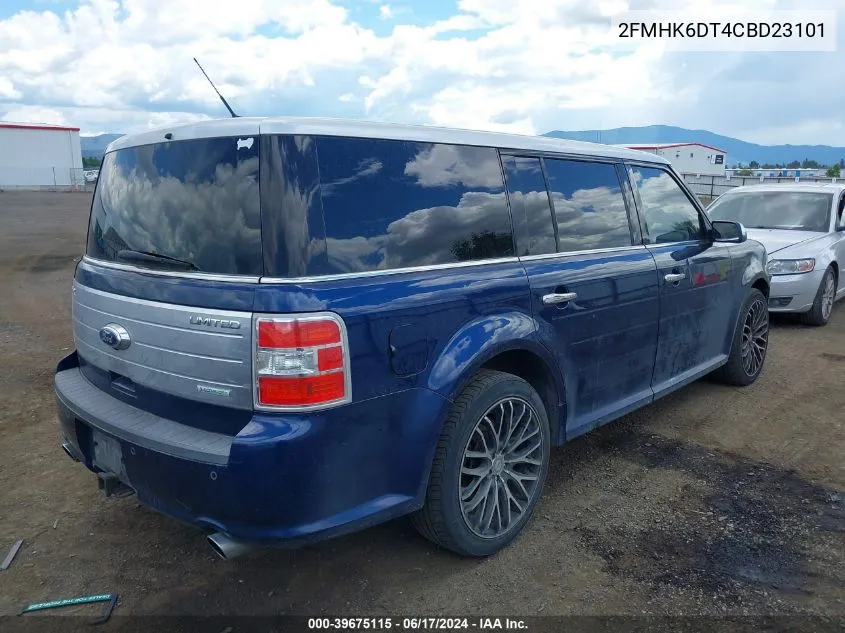 2012 Ford Flex Limited VIN: 2FMHK6DT4CBD23101 Lot: 39675115