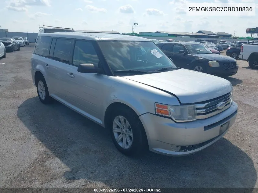 2012 Ford Flex Se VIN: 2FMGK5BC7CBD10836 Lot: 39926396