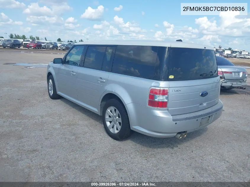 2012 Ford Flex Se VIN: 2FMGK5BC7CBD10836 Lot: 39926396