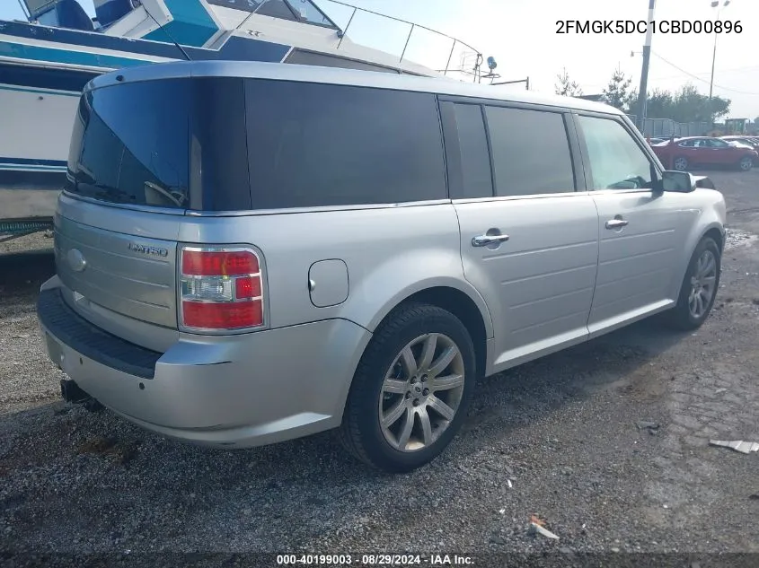 2012 Ford Flex Limited VIN: 2FMGK5DC1CBD00896 Lot: 40199003