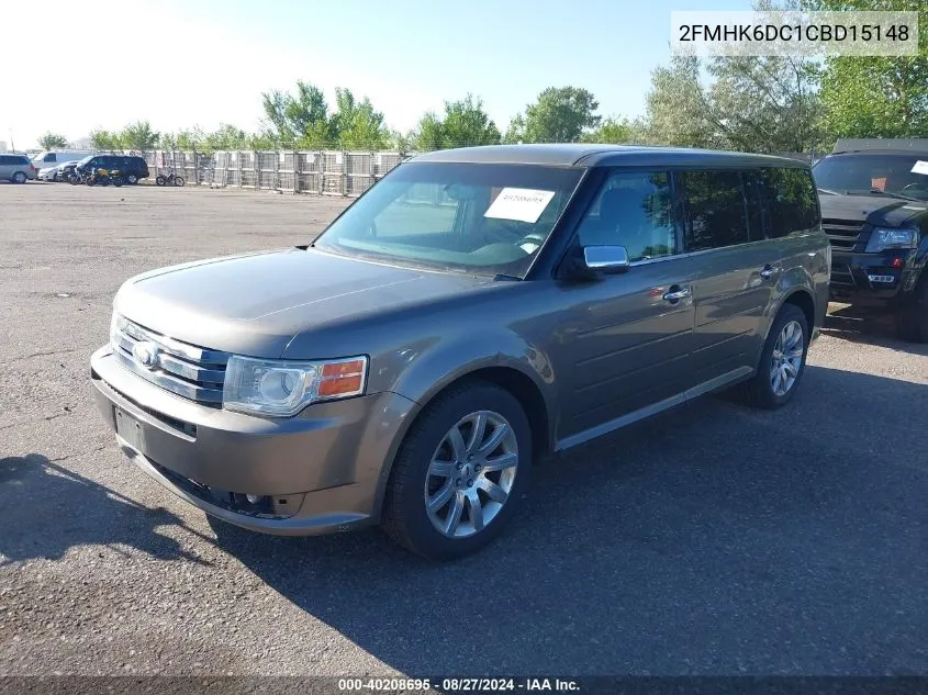 2012 Ford Flex Limited VIN: 2FMHK6DC1CBD15148 Lot: 40208695