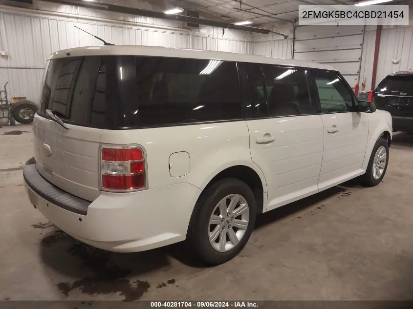 2012 Ford Flex Se VIN: 2FMGK5BC4CBD21454 Lot: 40281704