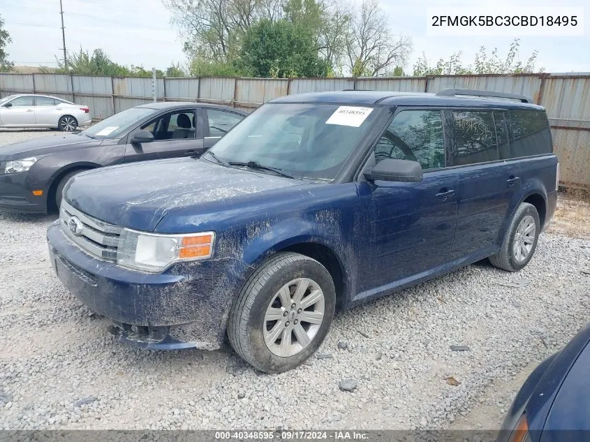 2012 Ford Flex Se VIN: 2FMGK5BC3CBD18495 Lot: 40348595