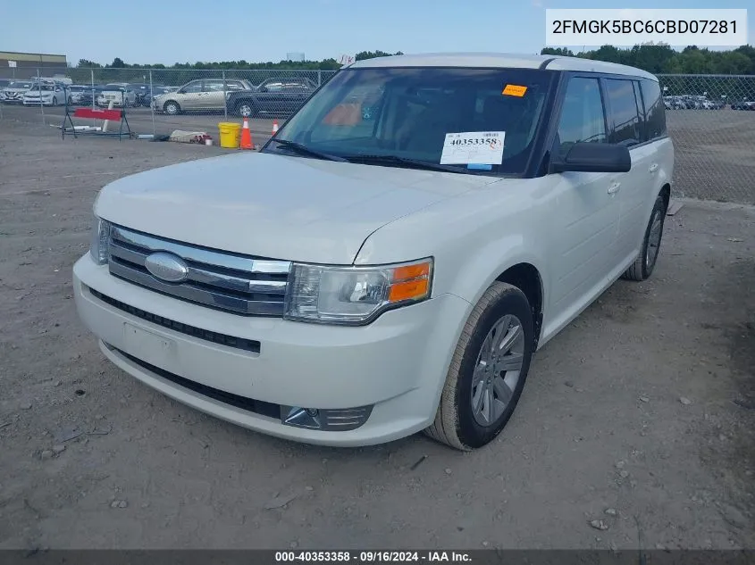 2012 Ford Flex Se VIN: 2FMGK5BC6CBD07281 Lot: 40353358