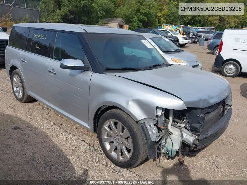 2012 Ford Flex Limited VIN: 2FMGK5DC2CBD03208 Lot: 40377081