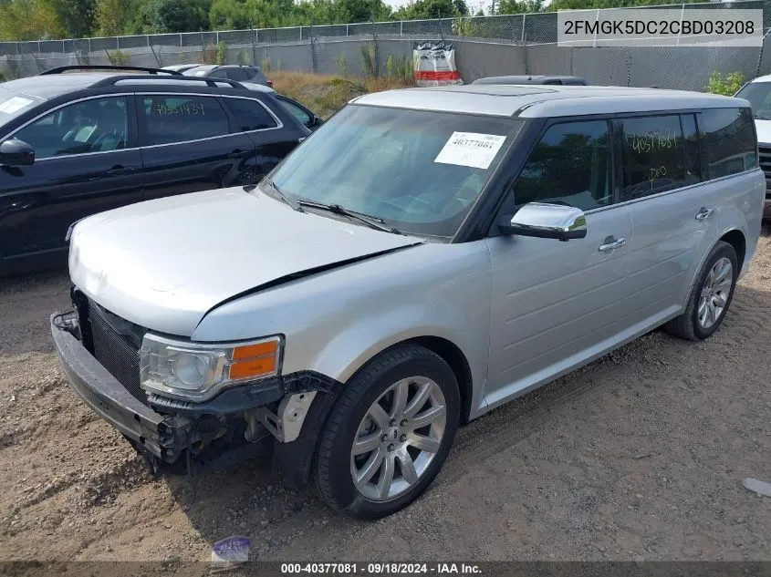 2012 Ford Flex Limited VIN: 2FMGK5DC2CBD03208 Lot: 40377081