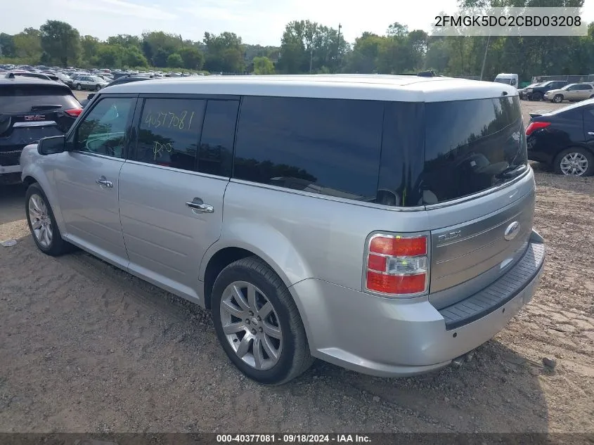 2012 Ford Flex Limited VIN: 2FMGK5DC2CBD03208 Lot: 40377081