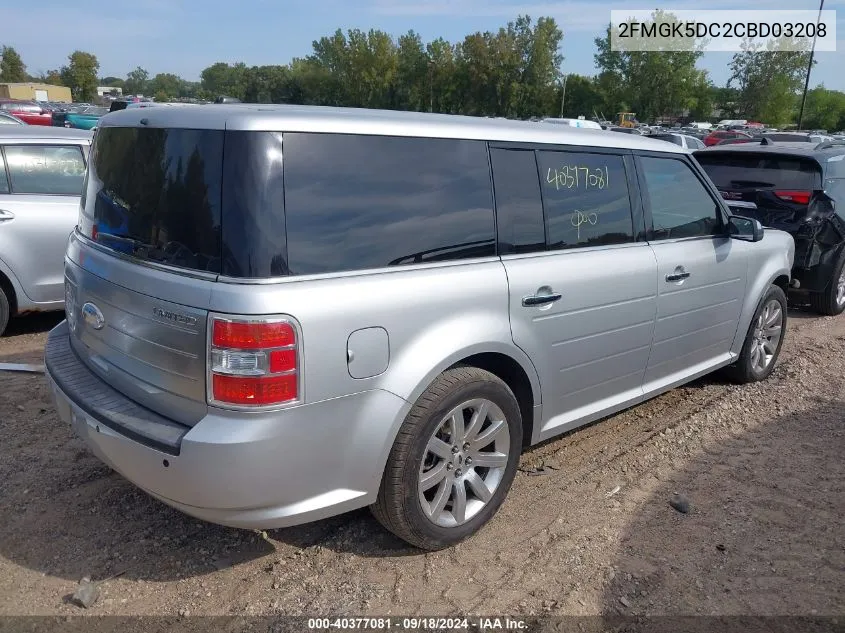 2012 Ford Flex Limited VIN: 2FMGK5DC2CBD03208 Lot: 40377081