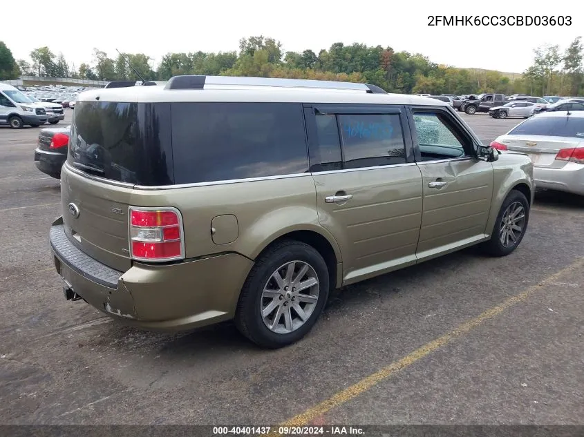 2012 Ford Flex Sel VIN: 2FMHK6CC3CBD03603 Lot: 40401437