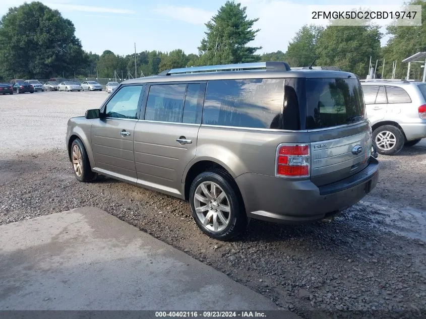 2012 Ford Flex Limited VIN: 2FMGK5DC2CBD19747 Lot: 40402116