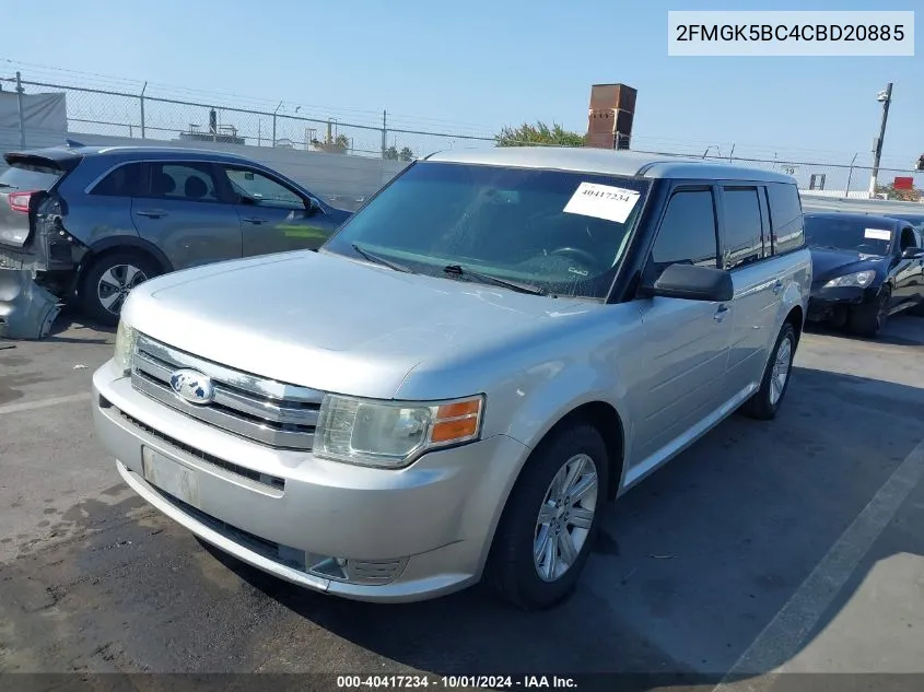 2012 Ford Flex Se VIN: 2FMGK5BC4CBD20885 Lot: 40417234