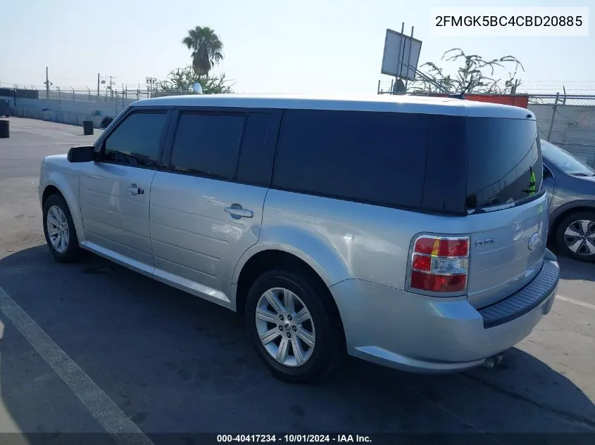 2012 Ford Flex Se VIN: 2FMGK5BC4CBD20885 Lot: 40417234