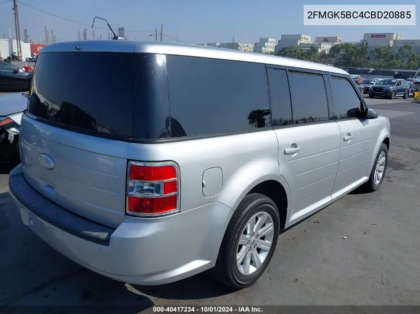 2012 Ford Flex Se VIN: 2FMGK5BC4CBD20885 Lot: 40417234