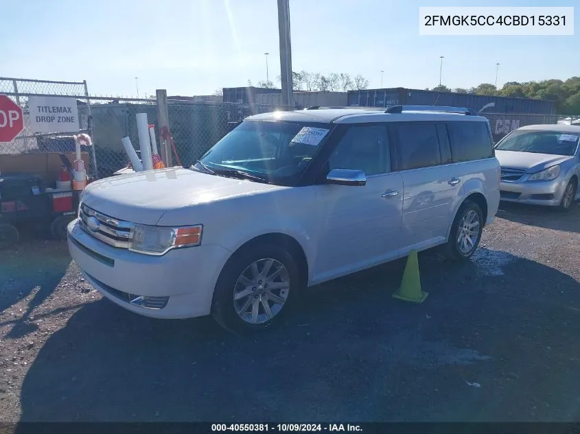 2012 Ford Flex Sel VIN: 2FMGK5CC4CBD15331 Lot: 40550381