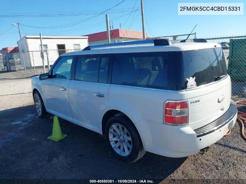 2012 Ford Flex Sel VIN: 2FMGK5CC4CBD15331 Lot: 40550381