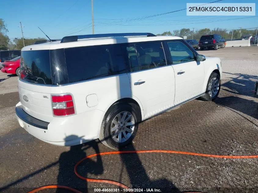 2012 Ford Flex Sel VIN: 2FMGK5CC4CBD15331 Lot: 40550381