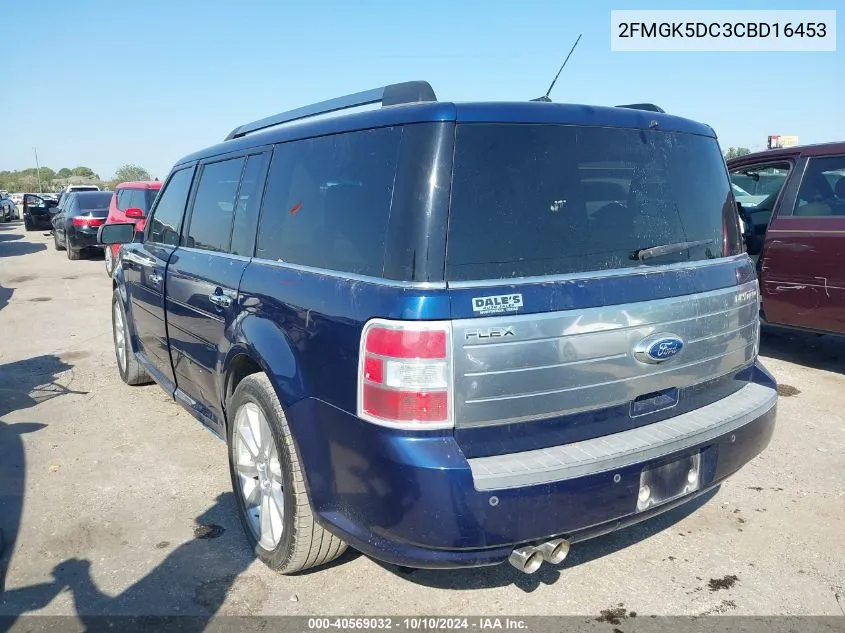 2012 Ford Flex Limited VIN: 2FMGK5DC3CBD16453 Lot: 40569032