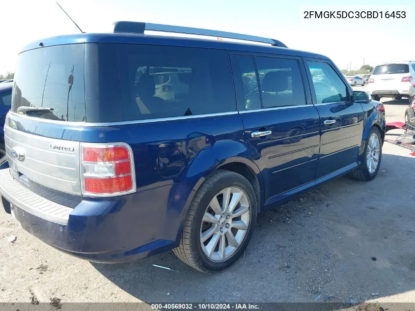 2012 Ford Flex Limited VIN: 2FMGK5DC3CBD16453 Lot: 40569032