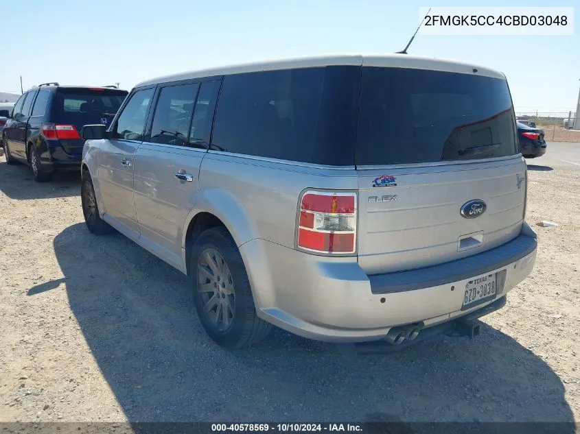 2012 Ford Flex Sel VIN: 2FMGK5CC4CBD03048 Lot: 40578569