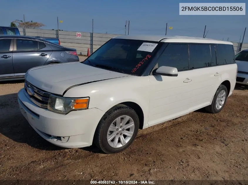 2012 Ford Flex Se VIN: 2FMGK5BC0CBD15506 Lot: 40583743