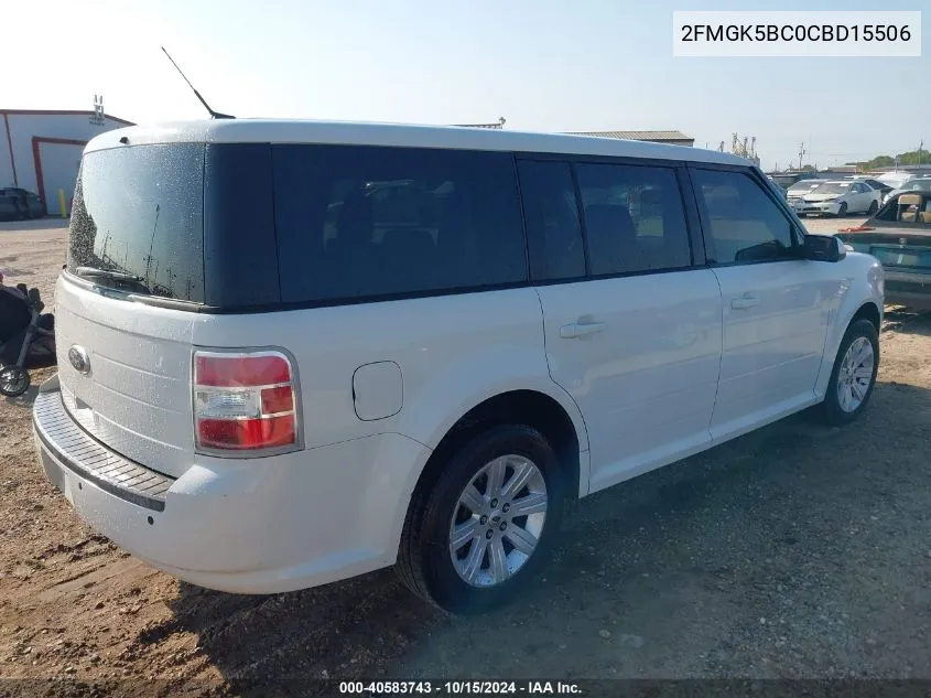 2012 Ford Flex Se VIN: 2FMGK5BC0CBD15506 Lot: 40583743