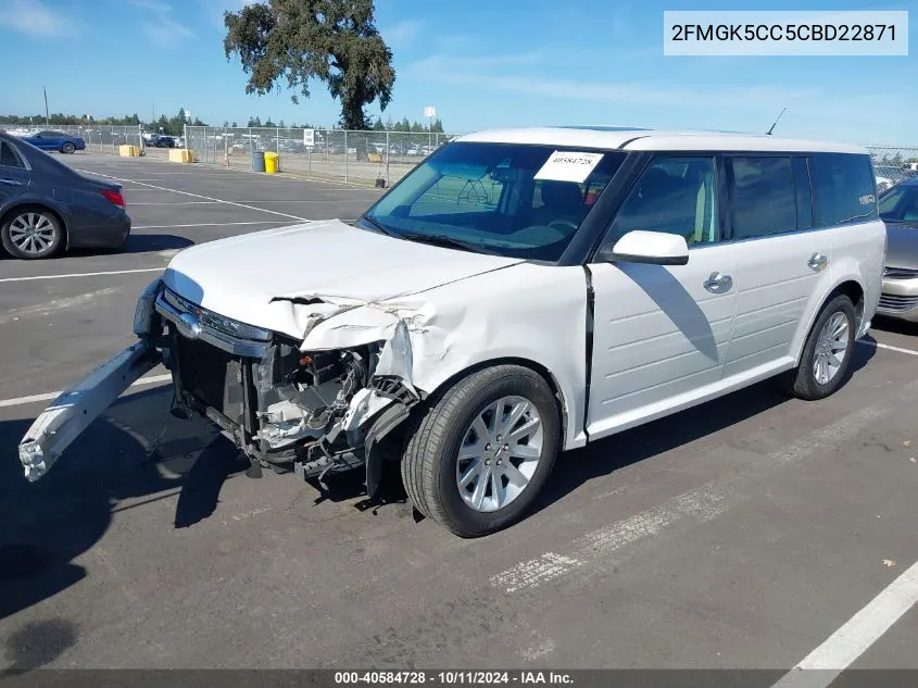 2012 Ford Flex Sel VIN: 2FMGK5CC5CBD22871 Lot: 40584728