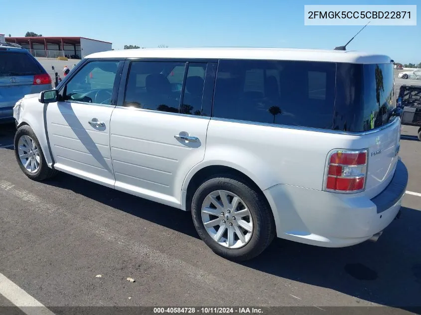 2012 Ford Flex Sel VIN: 2FMGK5CC5CBD22871 Lot: 40584728