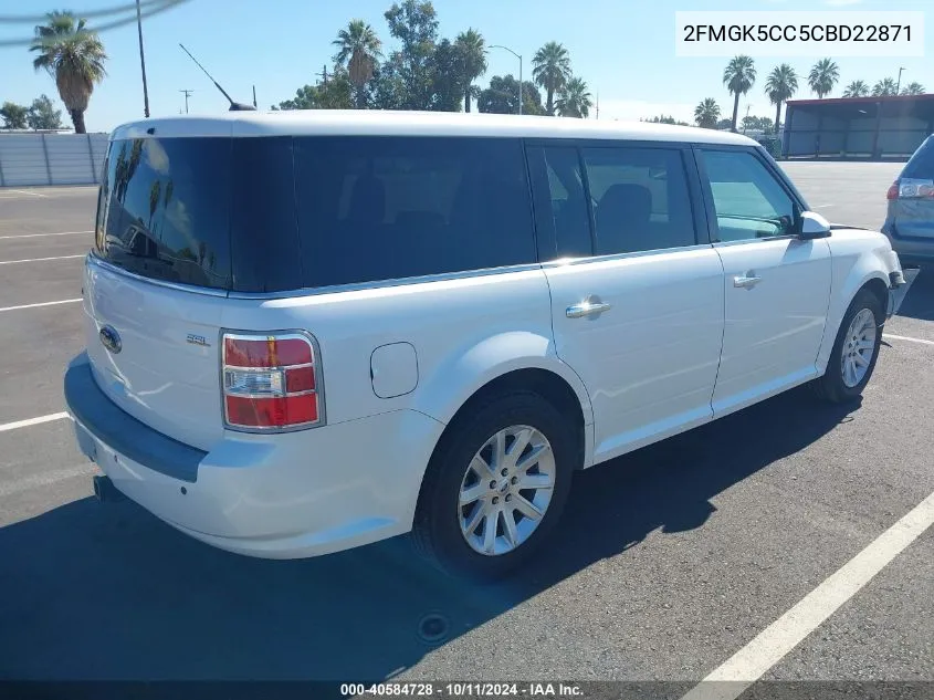 2012 Ford Flex Sel VIN: 2FMGK5CC5CBD22871 Lot: 40584728