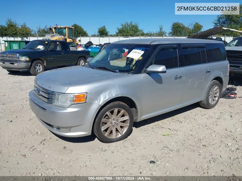 2012 Ford Flex Sel VIN: 2FMGK5CC6CBD21258 Lot: 40587965