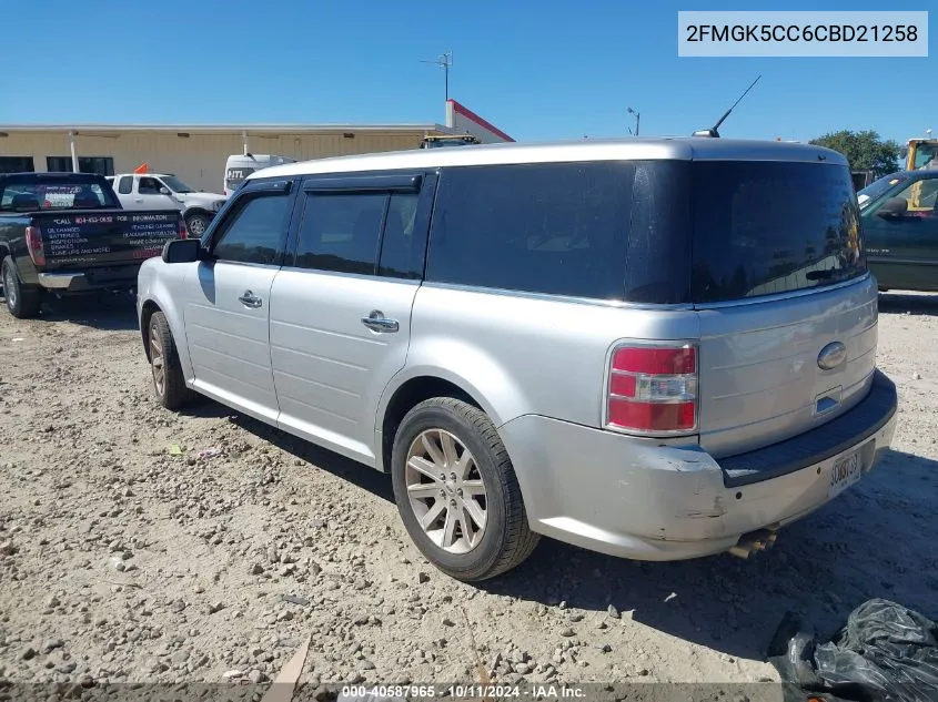 2012 Ford Flex Sel VIN: 2FMGK5CC6CBD21258 Lot: 40587965