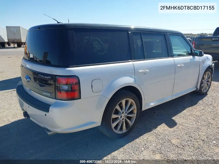 2012 Ford Flex Titanium VIN: 2FMHK6DT8CBD17155 Lot: 40673340