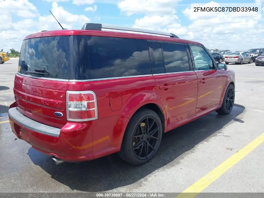 2013 Ford Flex Sel VIN: 2FMGK5C87DBD33948 Lot: 39739897