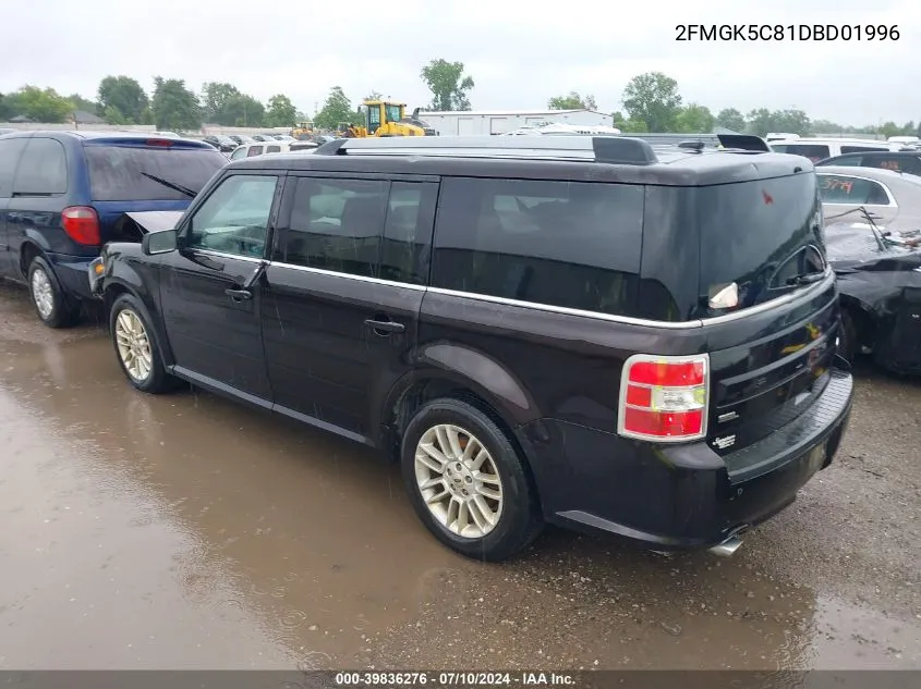 2013 Ford Flex Sel VIN: 2FMGK5C81DBD01996 Lot: 39836276