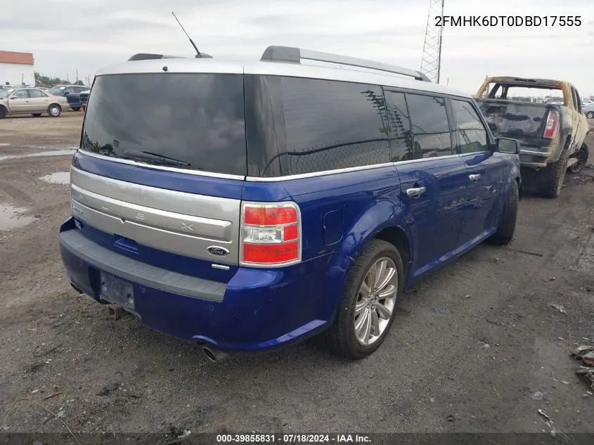 2013 Ford Flex Limited VIN: 2FMHK6DT0DBD17555 Lot: 39855831