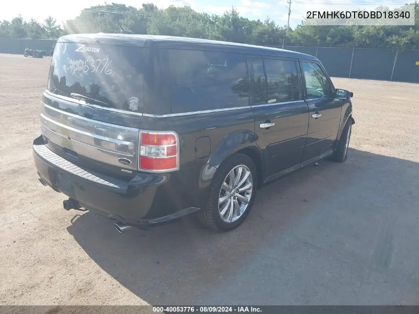 2013 Ford Flex Limited VIN: 2FMHK6DT6DBD18340 Lot: 40053776