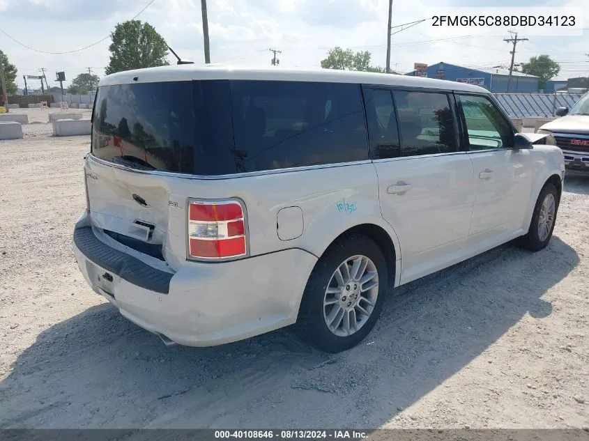 2013 Ford Flex Sel VIN: 2FMGK5C88DBD34123 Lot: 40108646