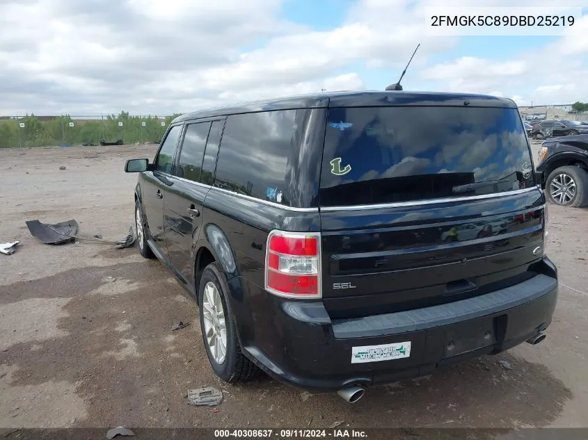 2013 Ford Flex Sel VIN: 2FMGK5C89DBD25219 Lot: 40308637