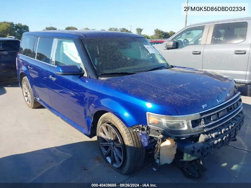 2013 Ford Flex Limited VIN: 2FMGK5D86DBD02334 Lot: 40439685