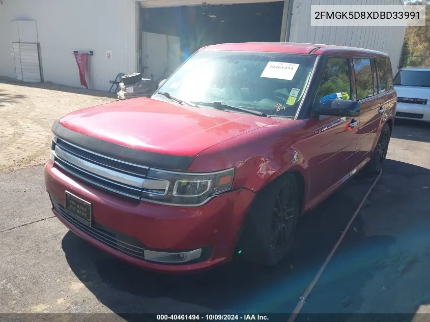 2013 Ford Flex Limited VIN: 2FMGK5D8XDBD33991 Lot: 40461494